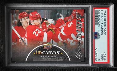 2021-22 Upper Deck Series 2 - UD Canvas - Black #C226 - Young Guns - Lucas Raymond [PSA 9 MINT]