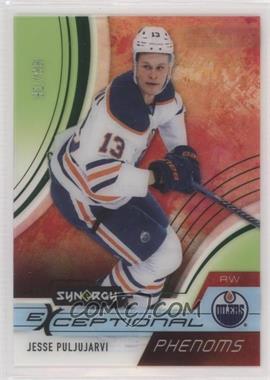 2021-22 Upper Deck Synergy - Exceptional Phenoms - Green #EP-JP - Jesse Puljujarvi /99