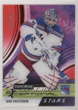 2021-22 Upper Deck Synergy - Exceptional Stars - Red #ES-IS - Igor Shesterkin /499