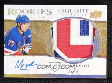2021-22 Upper Deck The Cup - Exquisite Collection Rookie Auto Patch Horizontal - Gold #ECH-NL - Nils Lundkvist /1