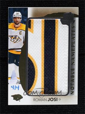 2021-22 Upper Deck The Cup - Notable Nameplates Patch Letter #NN-RJ - Roman Josi /4