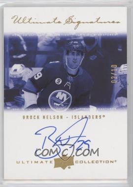 2021-22 Upper Deck Ultimate Collection - 2000-01 Ultimate Signatures Retro - Gold #USR-BN - Brock Nelson /10