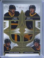 David Pastrnak, Brad Marchand, Patrice Bergeron, Charlie McAvoy #/25