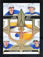 Henri Jokiharju, Rasmus Dahlin, Victor Olofsson, Dylan Cozens #/25