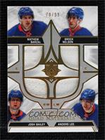 Mathew Barzal, Brock Nelson, Josh Bailey, Anders Lee #/99