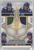 J.T. Miller, Quinn Hughes, Elias Pettersson, Brock Boeser #/99