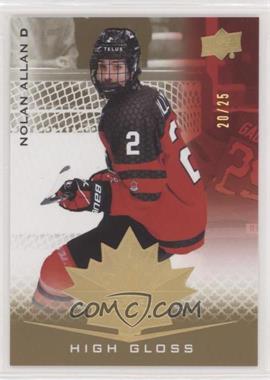 2021 Upper Deck Team Canada Juniors - [Base] - High Gloss #18 - Nolan Allan /25