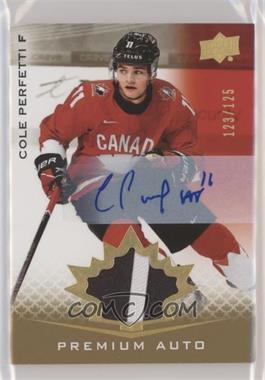 2021 Upper Deck Team Canada Juniors - [Base] - Patch Autographs #7 - Tier 2 - Cole Perfetti /125