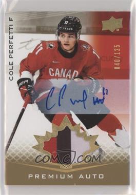 2021 Upper Deck Team Canada Juniors - [Base] - Patch Autographs #7 - Tier 2 - Cole Perfetti /125