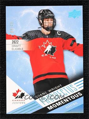 2021 Upper Deck Team Canada Juniors - Prospectus Momentous - Electric Blue #PM-15 - Shane Wright /49