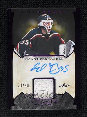 2022-23 Leaf In the Game Used - Game Used Autographs - Purple #GUA-MF1 - Manny Fernandez /40
