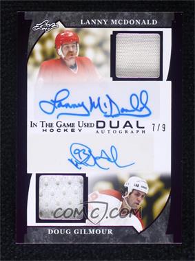 2022-23 Leaf In the Game Used - Game Used Dual Autograph - Purple #GUD-10 - Lanny McDonald, Doug Gilmour /9