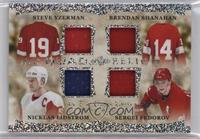 Steve Yzerman, Brendan Shanahan, Nicklas Lidstrom, Sergei Fedorov #/12