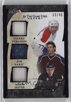 Pierre Turgeon, Joe Sakic, Adam Oates #/45