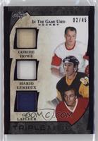 Gordie Howe, Mario Lemieux, Guy Lafleur #/45