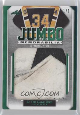 2022-23 Leaf In the Game Used - Jumbo Memorabilia - Green Spectrum #JM-6 - Byron Dafoe /1