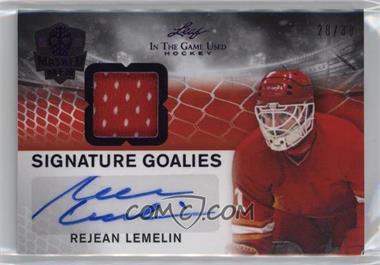 2022-23 Leaf In the Game Used - Masked Men: Signature Goalies - Purple #SG-RL1 - Rejean Lemelin /30