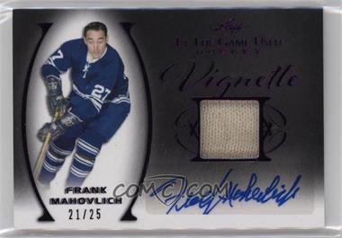 2022-23 Leaf In the Game Used - Vignette Relic Autographs - Purple #V-FM1 - Frank Mahovlich /25
