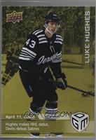 Debut - (Apr. 11, 2023) - Luke Hughes Makes NHL Debut, Devils Defeat Sabres #/1…