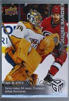 (Jan. 5, 2023) - Juuse Saros Makes 64 Saves, Predators Defeat Hurricanes #/599