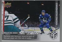 Rookie - (Mar. 23, 2023) - Andrei Kuzmenko Sets Vancouver Record for Goals by F…