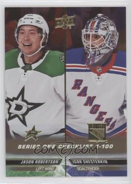 2022-23 Upper Deck Series 1 - [Base] - Silver Foil #199 - Checklist - Jason Robertson, Igor Shesterkin