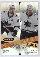 Tomas Hertl, Thomas Bordeleau [EX to NM] #/699