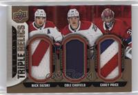 Nick Suzuki, Cole Caufield, Carey Price #/35