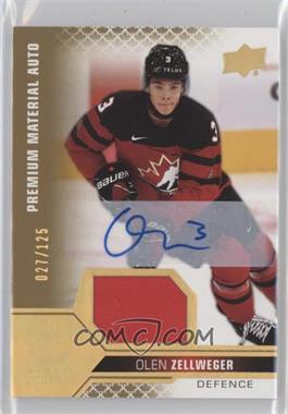 2022 Upper Deck Team Canada Juniors - [Base] - Auto Patch #6 - Tier 2 - Men's U-20 - Olen Zellweger /125