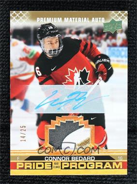 2022 Upper Deck Team Canada Juniors - [Base] - Auto Patch #78 - Pride of the Program - Connor Bedard /25