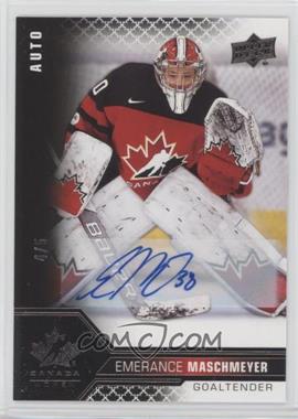 2022 Upper Deck Team Canada Juniors - [Base] - Black Signatures #60 - Women's WC - Emerance Maschmeyer /5