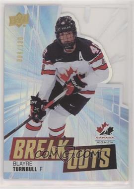 2022 Upper Deck Team Canada Juniors - Breakouts #TCB-18 - Blayre Turnbull /100