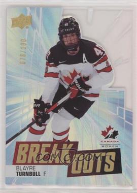 2022 Upper Deck Team Canada Juniors - Breakouts #TCB-18 - Blayre Turnbull /100