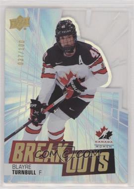 2022 Upper Deck Team Canada Juniors - Breakouts #TCB-18 - Blayre Turnbull /100