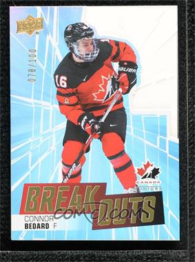 2022 Upper Deck Team Canada Juniors - Breakouts #TCB-4 - Connor Bedard /100