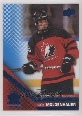 2022 Upper Deck Team Canada Juniors - Prospectus Momentous - Electric Blue #PM-16 - Nick Moldenhauer /349