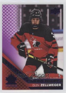 2022 Upper Deck Team Canada Juniors - Prospectus Momentous - Electric Purple #PM-5 - Olen Zellweger /25