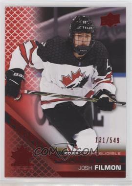 2022 Upper Deck Team Canada Juniors - Prospectus Momentous - Electric Red #PM-43 - Josh Filmon /549