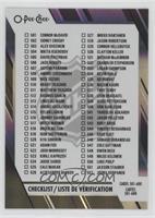 Checklist - Cards 501-600 #/100