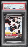 Logan Cooley (Error: Minnesota Wild logo on front) [PSA 10 GEM M…