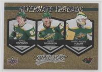 Kirill Kaprizov, Jared Spurgeon, Marc-Andre Fleury