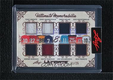 2023 Leaf Ultimate - Ultimate Memorabilia 8 - Bronze Spectrum #UM8-1 - Tony Amonte, Dave Andreychuk, Owen Nolan, Rod Brind'Amour, Jeremy Roenick, Keith Tkachuk, Joe Nieuwendyk, Ron Francis /25 [Uncirculated]