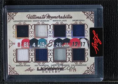 2023 Leaf Ultimate - Ultimate Memorabilia 8 - Bronze Spectrum #UM8-10 - Alex Ovechkin, Marian Hossa, Vincent Lecavalier, Joe Thornton, Martin St. Louis, Daniel Alfredsson, Jarome Iginla, Ilya Kovalchuk /25 [Uncirculated]