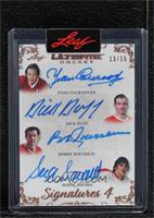 Yvan Cournoyer, Dick Duff, Bobby Rousseau, Serge Savard [Uncirculated] #/15