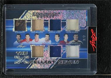 2023 Leaf Ultimate - Xcellent 7 - Silver Sparkle #X7-4 - Stan Mikita, Jean Beliveau, Gordie Howe, Norm Ullman, Frank Mahovlich, Bobby Hull, Phil Esposito /4 [Uncirculated]