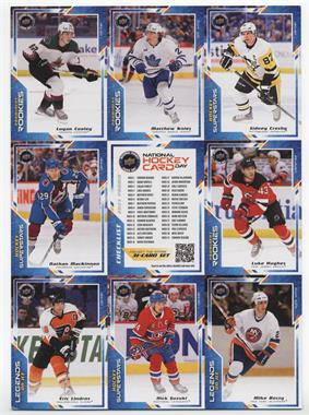 2024 Upper Deck National Hockey Card Day - 9 Card Sheets #NHCD-3/30 - Logan Cooley, Matthew Knies, Sidney Crosby, Nathan MacKinnon, Luke Hughes, Eric Lindros, Nick Suzuki, Mike Bossy [EX to NM]