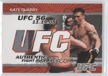 2009 Topps UFC - Authentic Fight Mat Relic #FM-NQ - Nathan Quarry (Nate on Card)