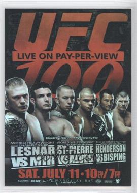 2009 Topps UFC - Fight Poster Review #FPR-UFC100 - UFC100 (Brock Lesnar, Frank Mir, Georges St-Pierre, Thiago Alves, Dan Henderson, Michael Bisping)