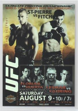 2009 Topps UFC - Fight Poster Review #FPR-UFC87 - Georges St-Pierre, Jon Fitch
