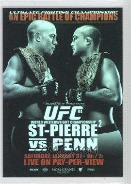 2009 Topps UFC - Fight Poster Review #FPR-UFC94 - Georges St-Pierre, B.J. Penn